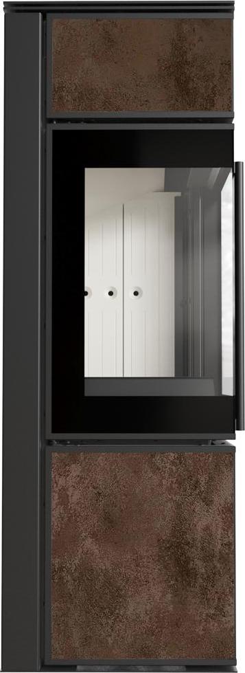 Kaminofen aus Stahl KRATKI TORA/S 8 kW Ø 150 Quarzsinter OXIDE MORO