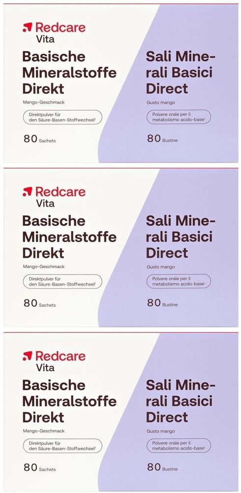 Redcare von Shop Apotheke 3x RedCare Basische Mineralstoffe Direkt 3x80 St Beutel