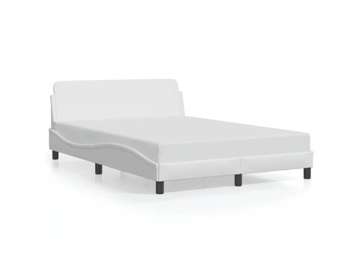 Cadre de lit Dover blanc 140x190 cm similicuir 373179