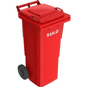 Sulo Mülltonne MGB 60 Liter, rot, aus Kunststoff, mit Rädern
