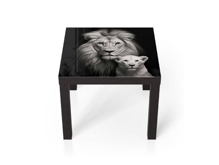 DEQORI Couchtisch 'Generationen der Wildnis', Glas Beistelltisch Glastisch modern