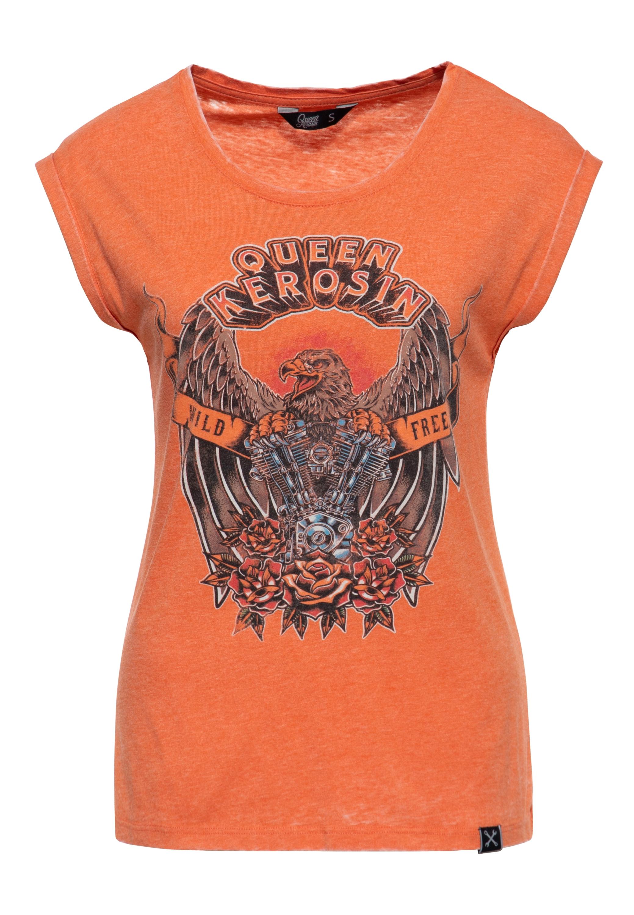 Queen Kerosin Damen T-Shirt Wild & Free