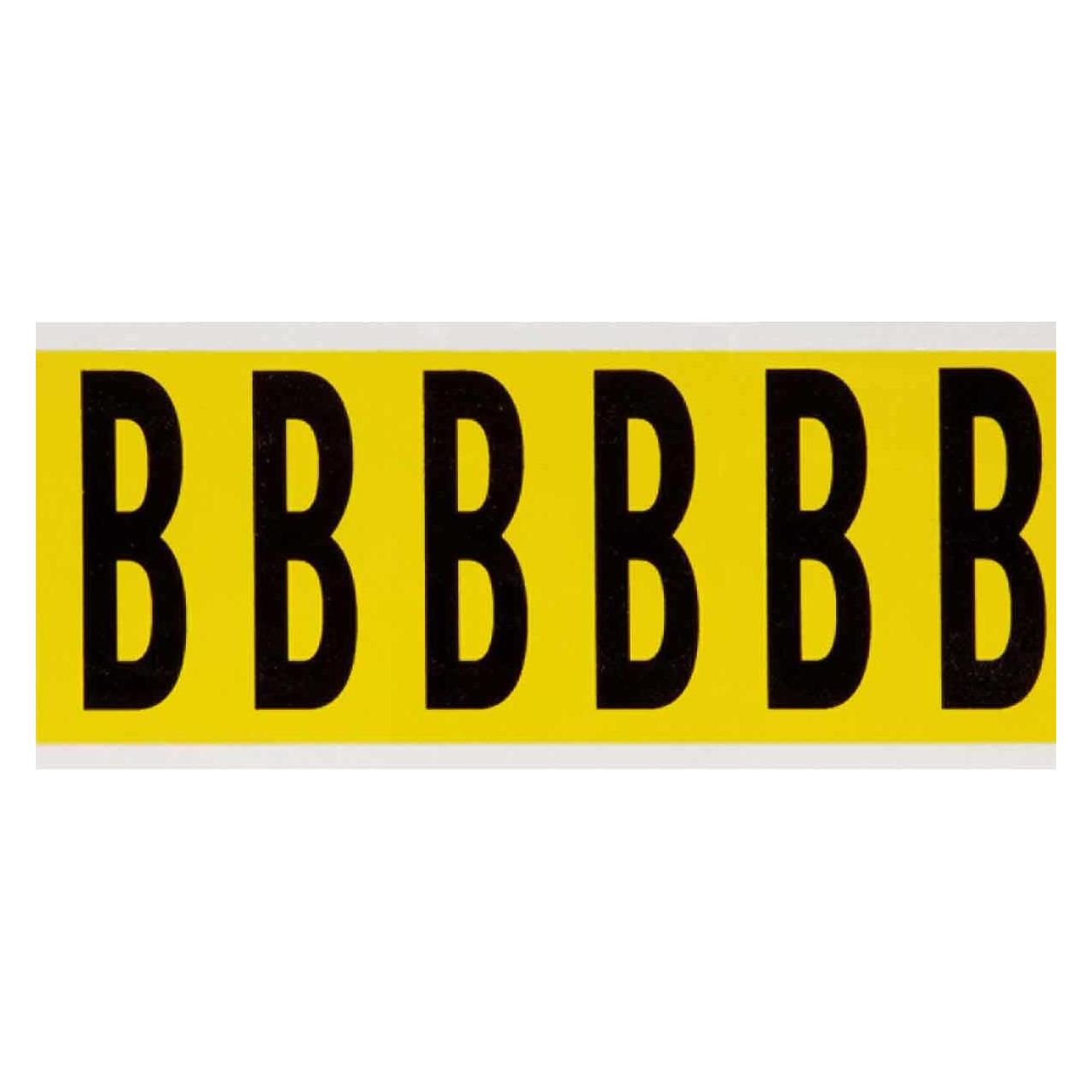 Brady 3450-B, B-499, Nylongewebe, Buchstabe B, Schwarz auf Gelb, 38x89mm, Schrifth. 75mm(25 K. á 6 (3450-B)