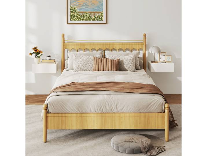 HOMCOM 2 Tables de Chevet Murales Modernes avec Tiroir Blanc