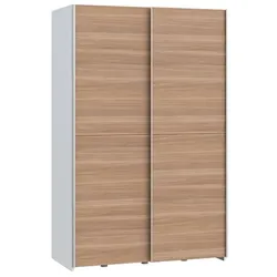 FORTE Schwebetürenschrank Stolat 120 x 190 cm Holzoptik Braun Eiche