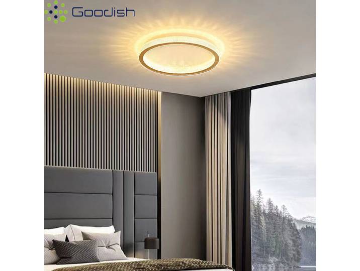 Luminaires de plafond LED modernes et simples de style nordique de luxe en forme de disque, lampes à flexion à chaud pour la décoration du salon, lustre