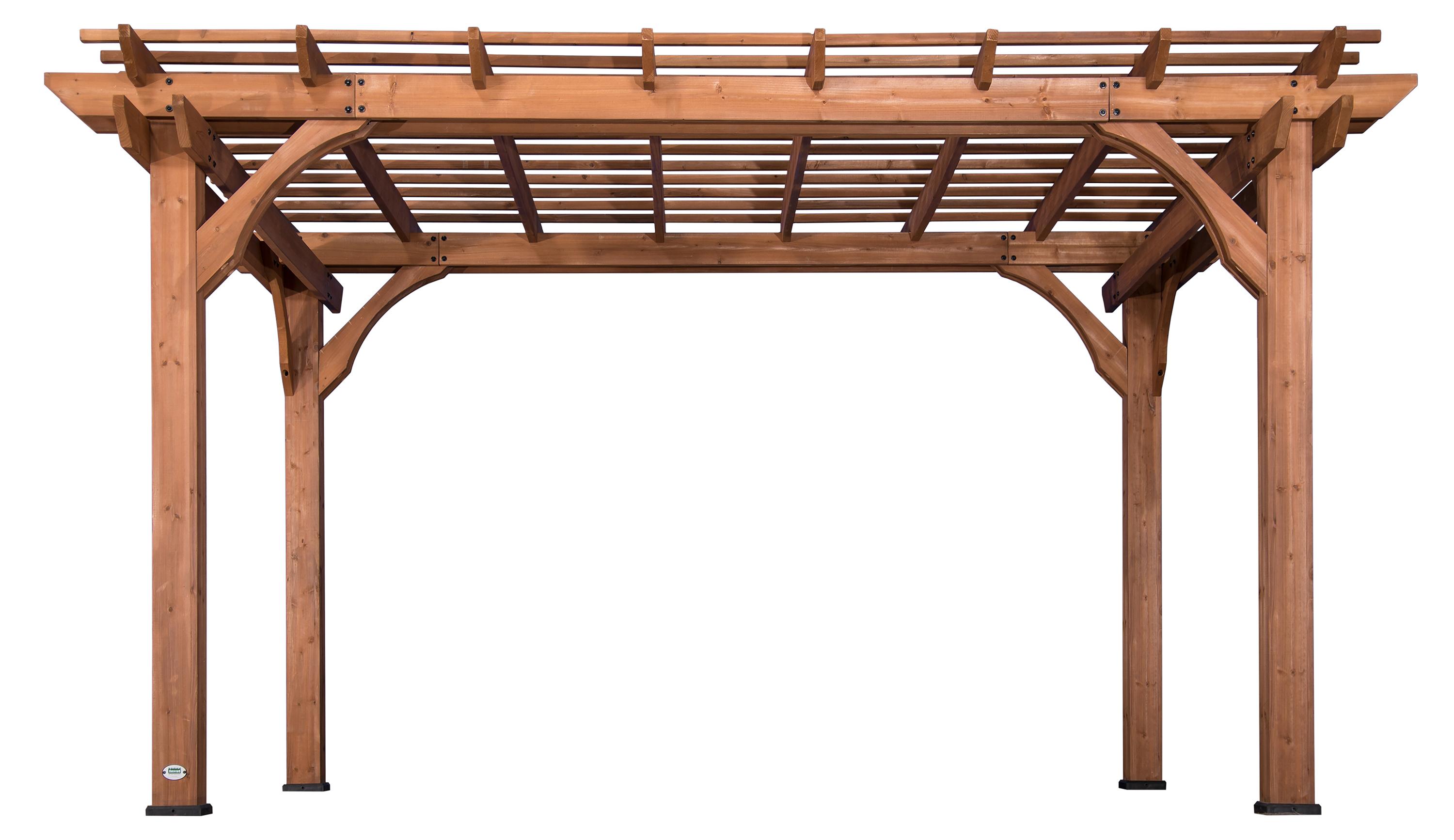 Backyard Discovery Pergola aus Holz 305 x 426 cm | Terrassenüberdachung freistehend für den Garten | Pavillon / Gartenpavillon / Holzpergola