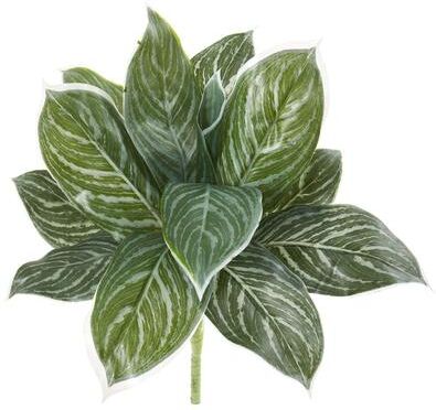 Nearly Natural "21"" Silver Aglonema Artificial Plant (Real Touch) (Set of 6) - Green"