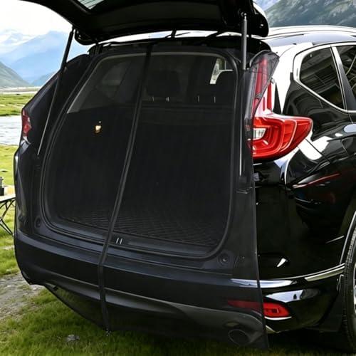 Magnetisches und faltbares Heckklappennetz für Camping, universal, 150 x 150 cm | Sonnenschutz und Sichtschutz für MPV, SUV, Wohnmobil, Camper und Kombi