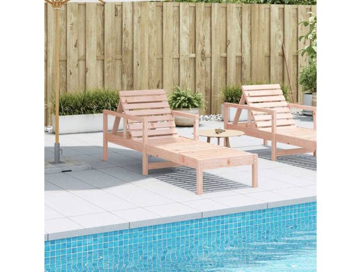 JLL*TOP - Chaise longue - Bain de soleil - 199 5x62x55 cm bois massif de douglas LLL645