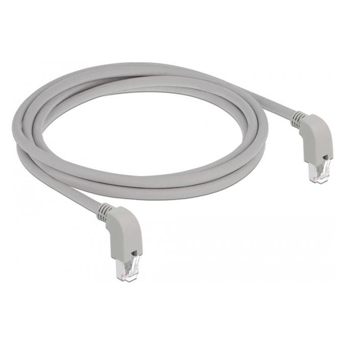 Delock Patch-Kabel RJ-45 (M) nach unten gewinkelt bis RJ-45 (M) nach unten gewinkelt (S/FTP, CAT6, 2 m) (85869)