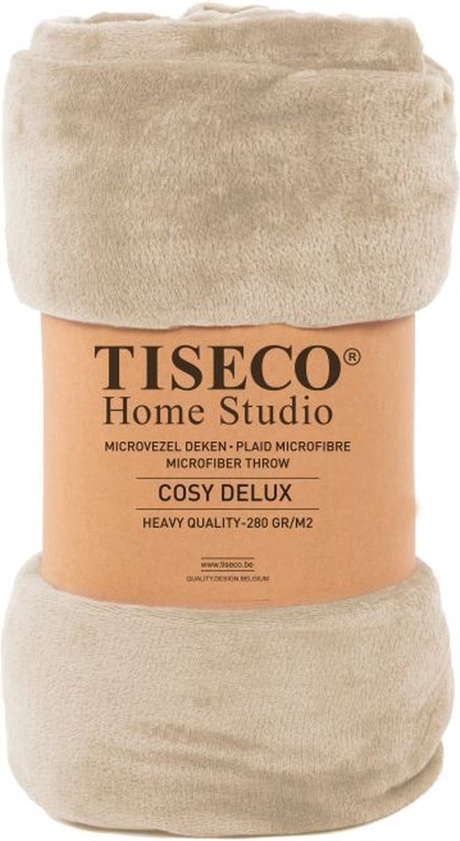 Tiseco Home Studio Deken COSY DELUX Microflannel Zand B/D: 240 x 220 cm