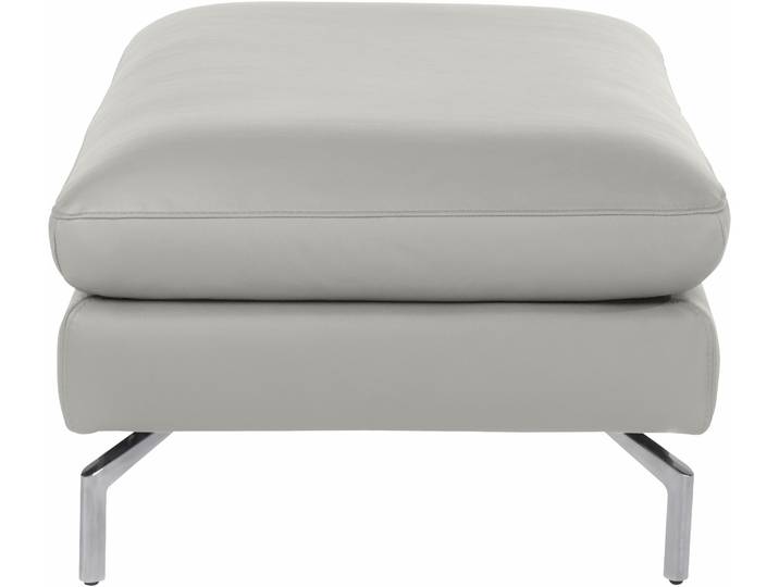 Hocker CALIA ITALIA Dave mit edlem Metallfuß, B/T 95/68cm , grau, B:95cm H:42cm T:68cm, Hocker, Hocker