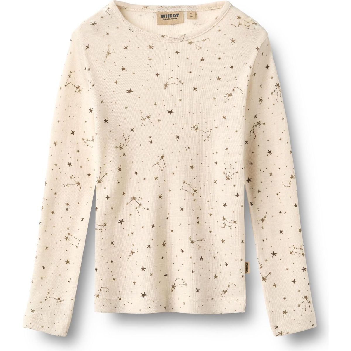 Wheat Wool T-shirt Long Sleeve Alfie eggshell stars (9732) 152 2155-780 RWS-9732-152/12y