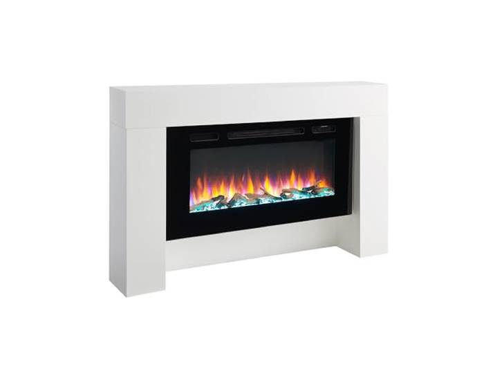 BALDERIA Elektrokamin Herkules, Standkamin mit Heizung 2000W, Weiß