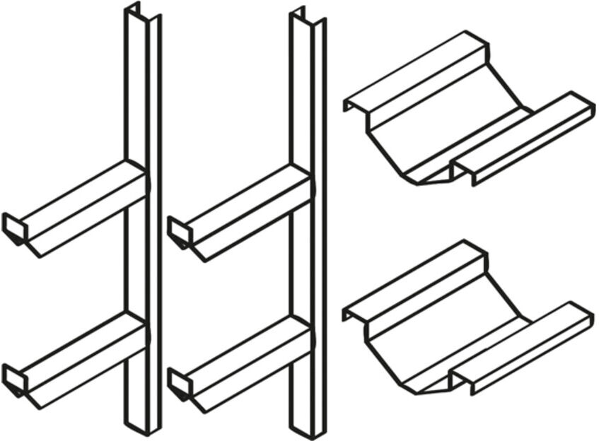 Säbu Fassregal über die halbe Breite (8609)
