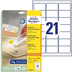 Avery, Etiketten, Etiketten