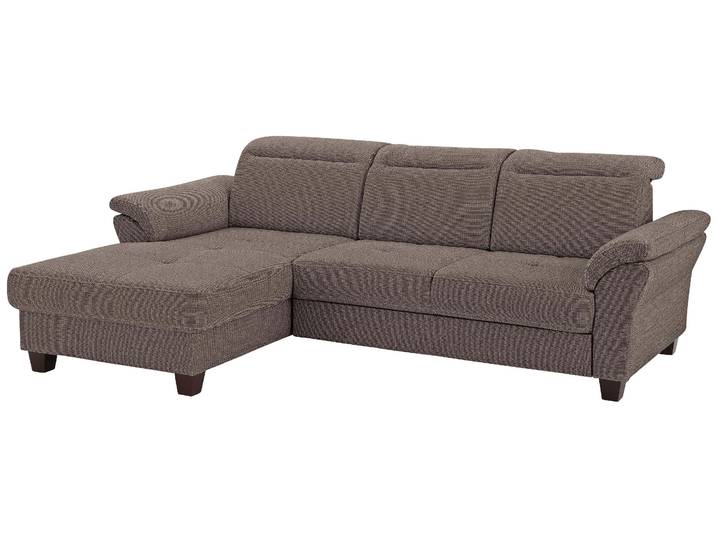 Ecksofa GOODPRODUCT Solvei L-Form , braun, B:255cm H:104cm T:185cm, Struktur (100% Polyester);Luxus-Microfaser Lederoptik (100% Polyester);Luxus-Microfaser ALTARA NUBUCK (100% Polyester), Sofas, Ecksofa, mit Recamierenabschluss und Sitztiefenverstellung