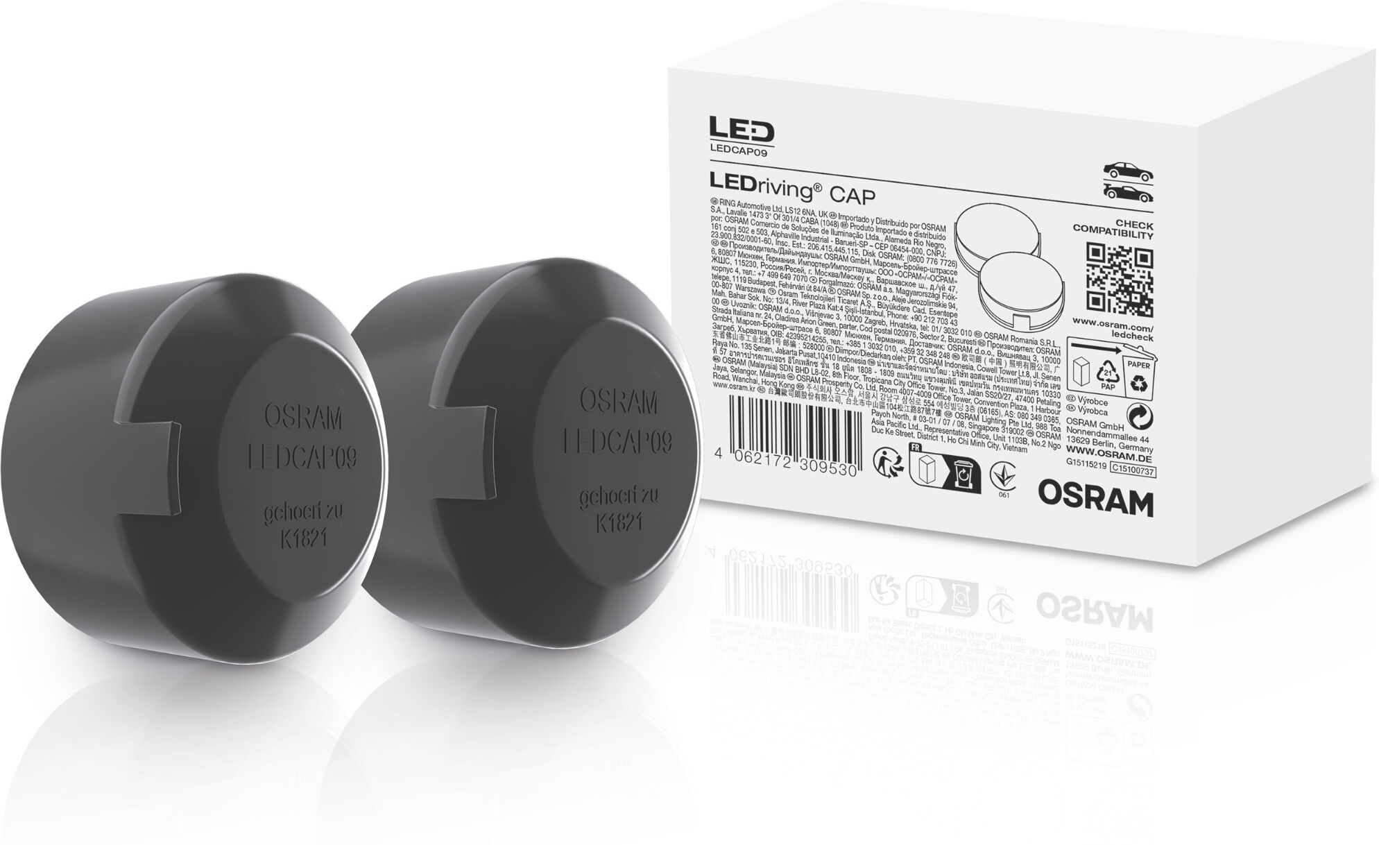 Osram Kappe, Hauptscheinwerfer Ledriving® Cap 09 (2 Stk.) Ledcap09