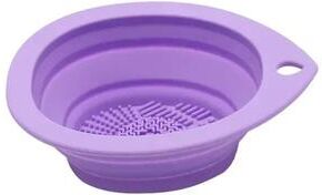 Uplifted Finds Folding Silicone Makeup Brush Cleaning Bowl purple