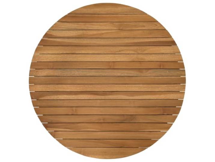 vidaXL Tischplatte Ø 70 x 3,5 cm, rund, Teakholz, massiv, Natur, Tisch aus Teak, modernes Design, Möbel für Haus, Büro, Innen, Außenbereich, Oberfläche braun