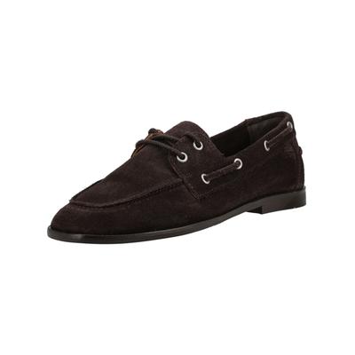 Bootsschuh GANT "Gant Halbschuhe Veloursleder", Damen, Gr. 40, braun (dunkelbraun), Veloursleder, Schuhe Bootsschuh