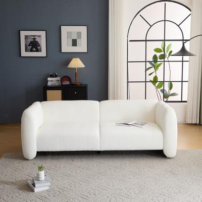 Unbranded "83"" Fabric 3-Seater Wave Design Sofa"