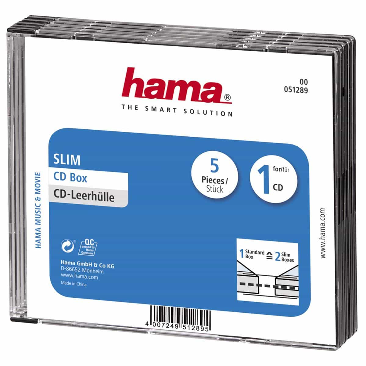 Hama CD Slim Jewel Case 00051289