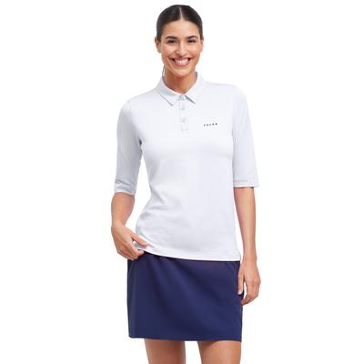 Poloshirt FALKE "FALKE Polo Shirt", Damen, Gr. XS, weiß (2860), Shirts