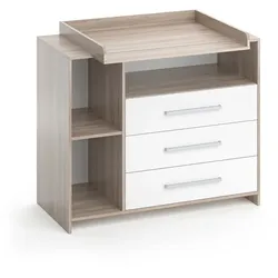 Vicco Wickelkommode Oskar Baby Wickelregal Kommode Wickeltisch Sonoma Weiß