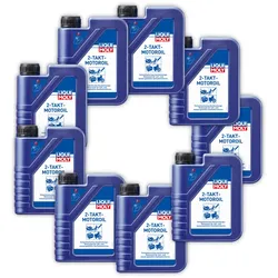 9x Motoröl LIQUI MOLY 1052 2 Takt Öl Selbstmischend Teilsynthetisch 1 Liter