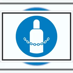 HB-Druck Gasflaschen sichern Symbol Aufkleber A2 (420x594mm)