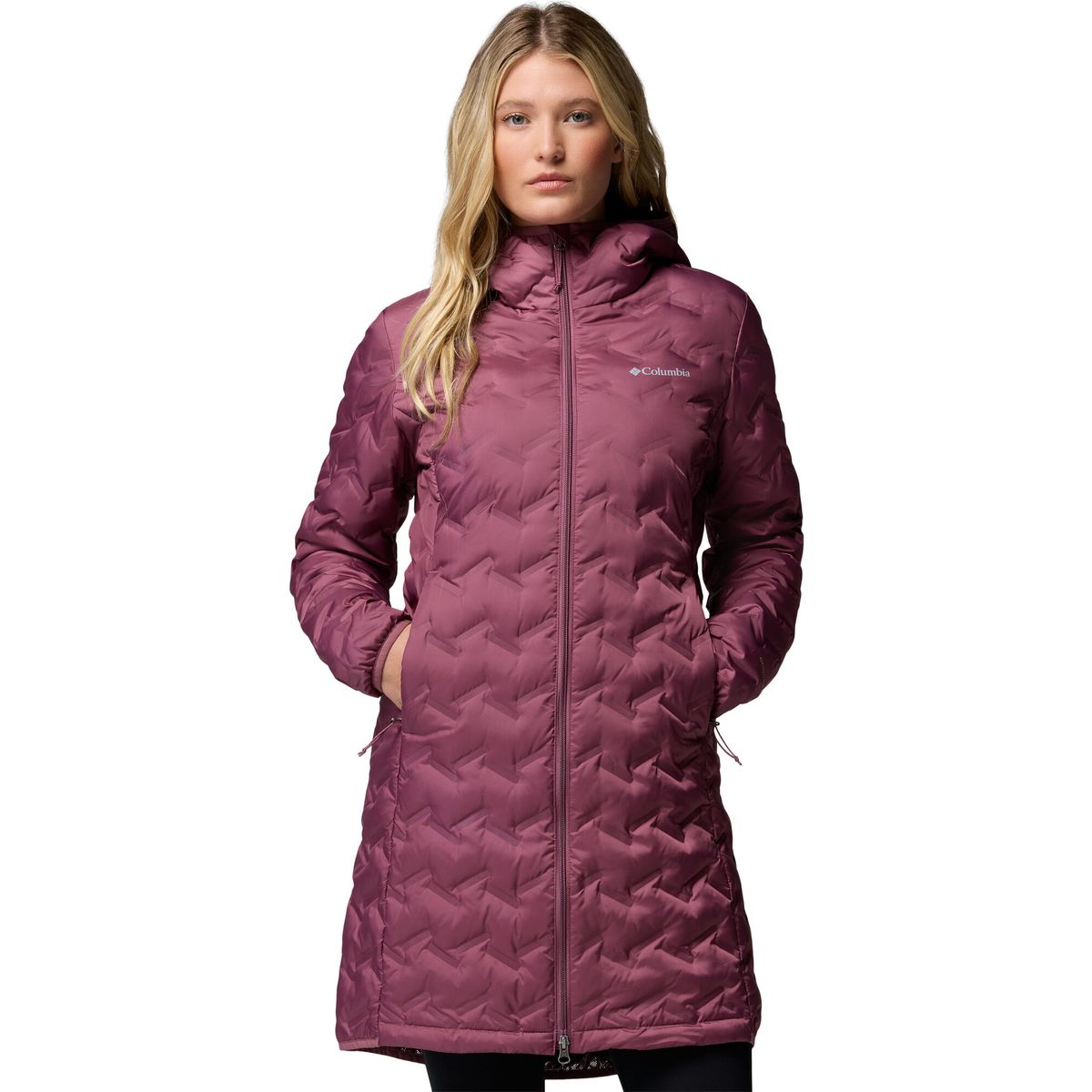Columbia Women's Delta Ridge II Hooded Long Down Puffer antique mauve (551) XS 208821-2088213-551-XS