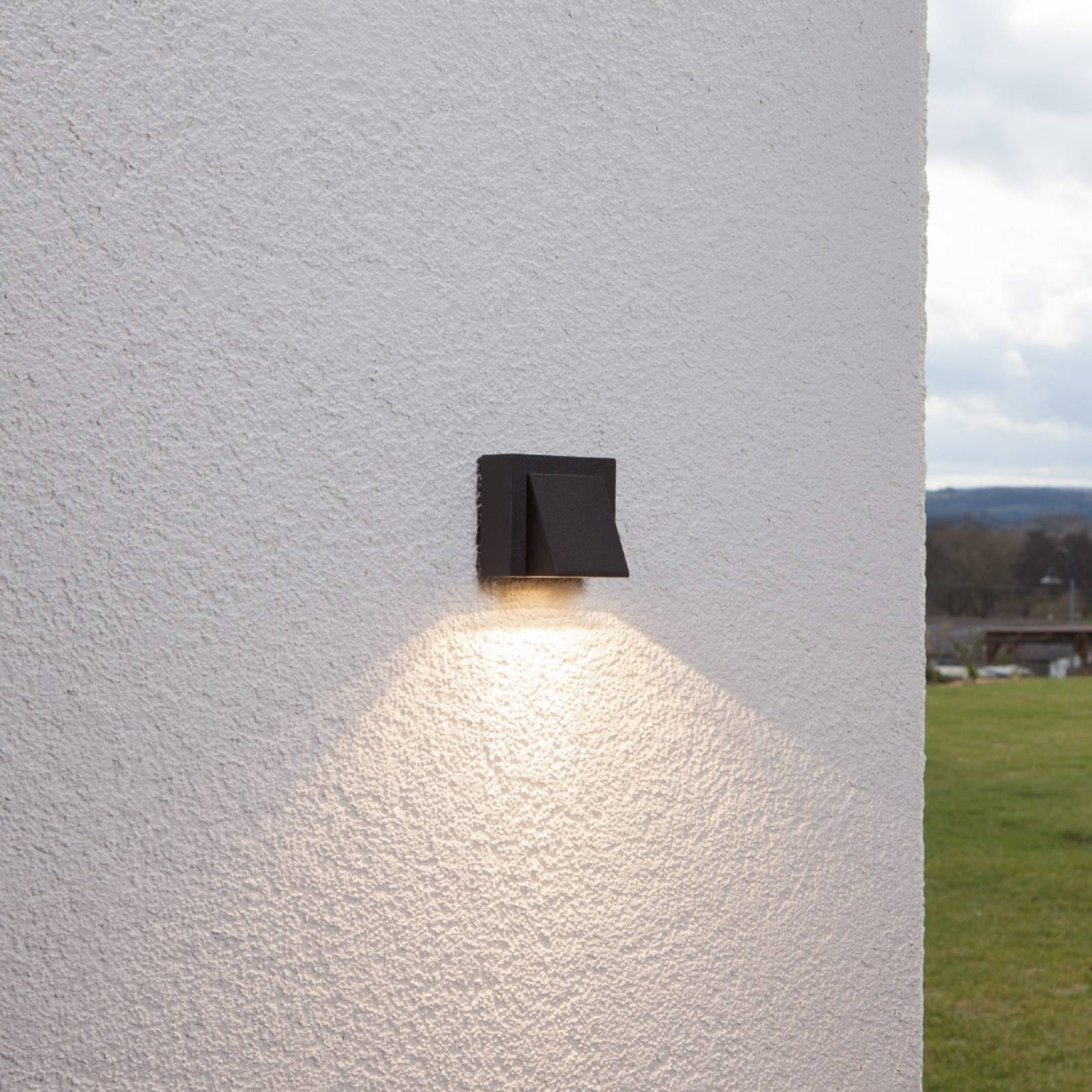 Led ulkoseinävalaisin MARIK Lucande, Musta, Alumiini, Moderni