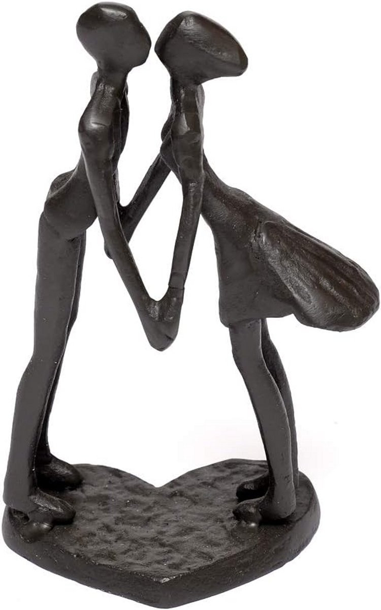 Handgemaakte Gieterij Sculptuur Liefdespaar - Romantisch Decoratiecadeau voor Huwelijk en Jubileum