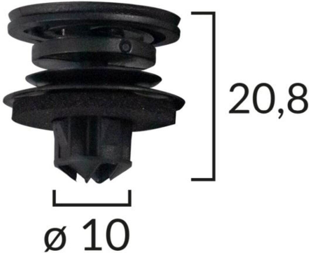 Clip ROMIX ROM 11468, 10 Stück