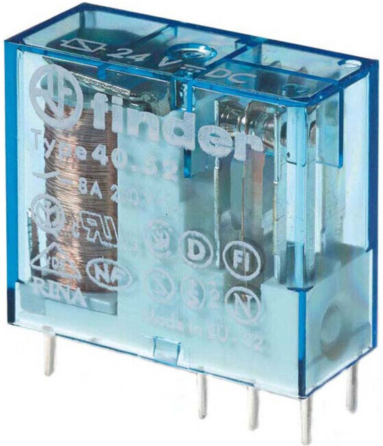 Finder Connecteur imprimé 24VDC 2W 8A pas 5mm or K. 40.52.9.024.5000 (405290245000)