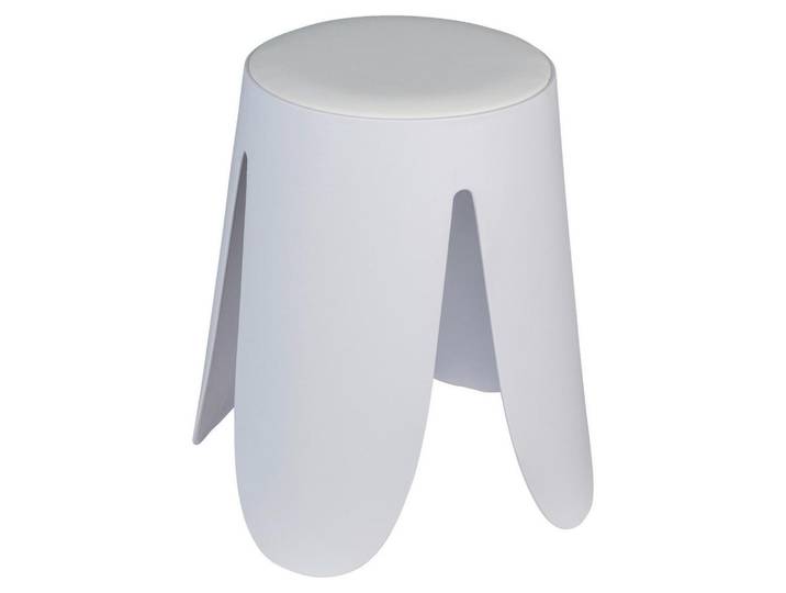 Wenko Badhocker Comiso, Weiß, Kunststoff, 44.5x46x44.5 cm, freistehend, rutschfest, Badezimmer, Badezimmerausstattung, Badhocker & Duschhocker