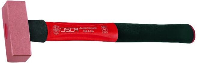 OSCA Marteau en cuivre avec manche trimatière, Poids sans manche : 1000 g (070K/1000G)