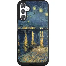 Nivocase Handyhülle für Samsung Galaxy A14 5G Hülle NIVOpure Case Schwarz Kunst Malerei (Samsung Galaxy A14 5G), Smartphone Hülle, Schwarz