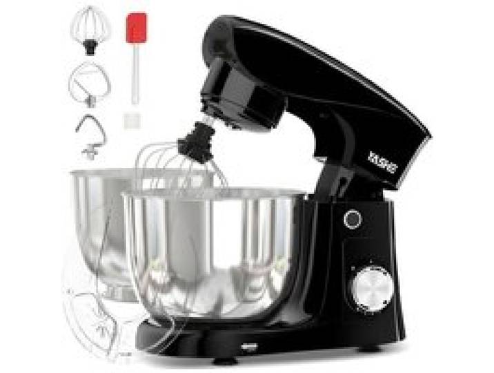 Robot Pâtissier YASHE 1500W 4 5L + 5L Tête Inclinable 10 Vitesses Accessoires Inclus