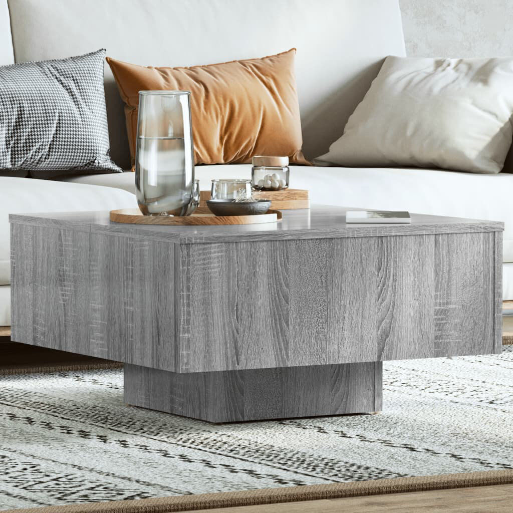 Ivy Bronx Etana Pedestal Coffee Table Grey Sonoma 31.5cm H X 60cm W X 60cm D