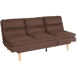 Mendler Schlafsofa HWC-M79, Gästebett Schlafcouch Couch Sofa, Schlaffunktion Liegefläche 180x110cm ~ Stoff/Textil braun