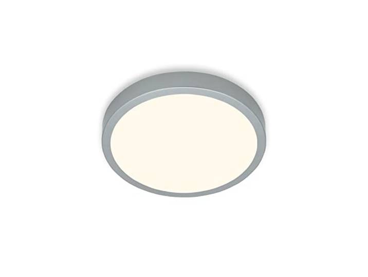 Briloner Leuchten - LED Ceiling Light\, Warm White Light\, Surface-Mounted Light\, Silver-Coloured\, Diameter 280 x 40 mm