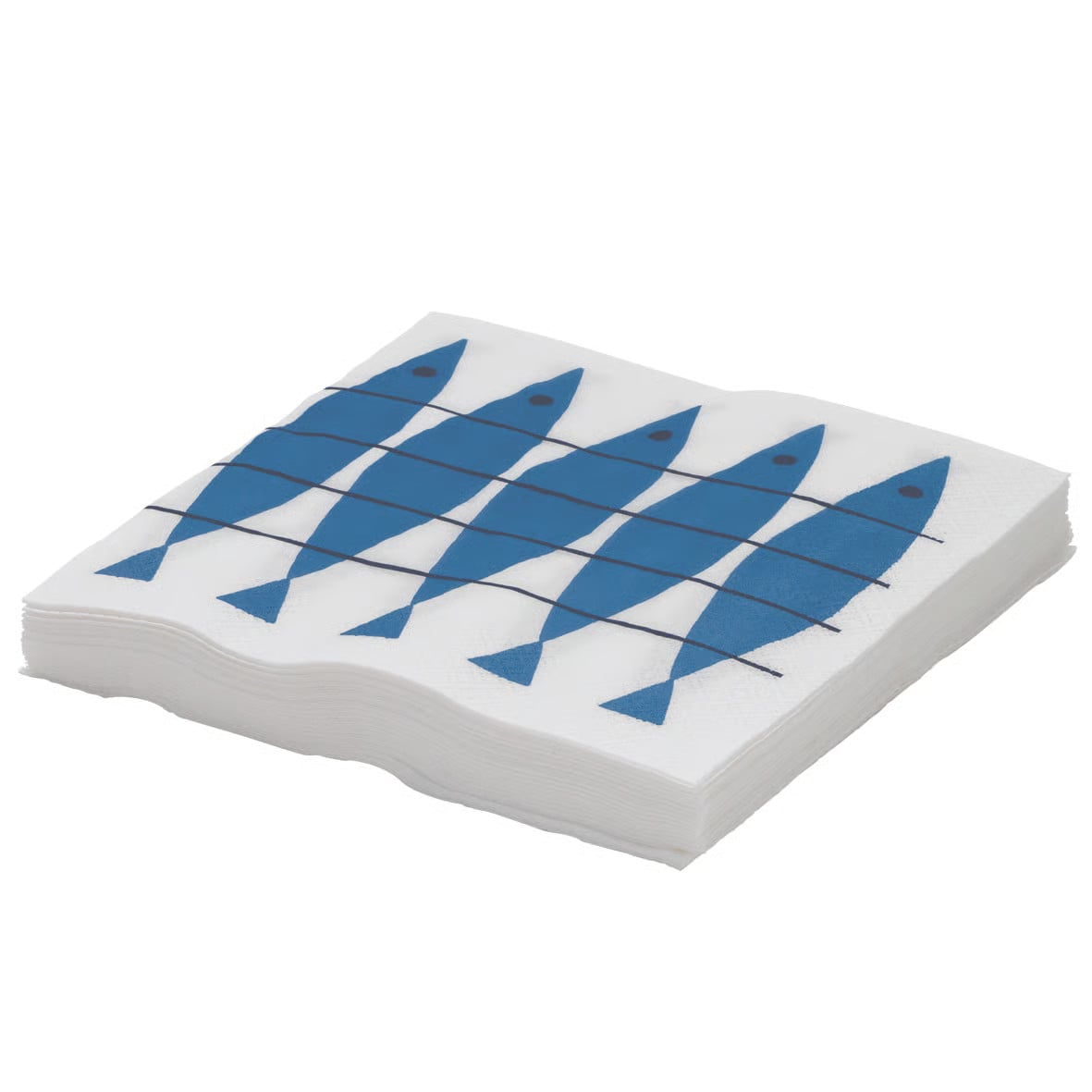 Almedahls Sill servetten 20-stuks blauw-wit