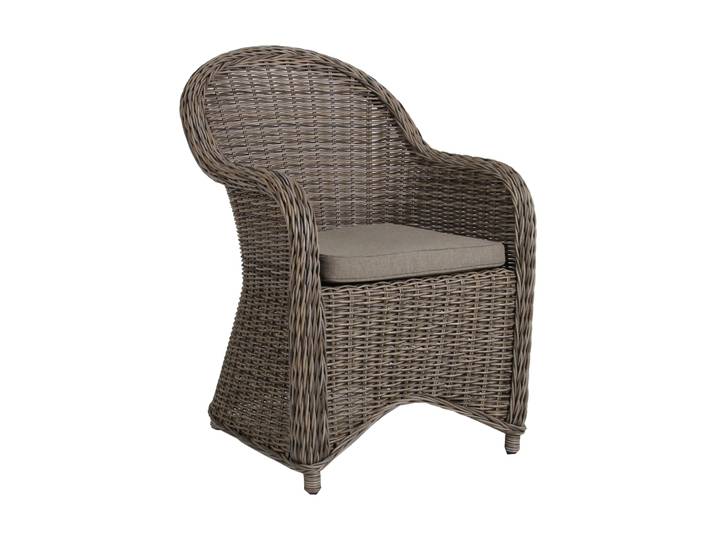 Brafab Fauteuil Paulina avec coussin d assise Rustique-beige'