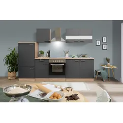 Küchenleerblock LBKB270ESG Grau/Eiche ca. 270 cm