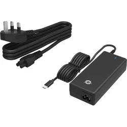 Conceptronic Ladegerät 1Port 100W GaN,USB-C PD Desk sw (100 W, 1 Port), USB Ladegerät, Schwarz