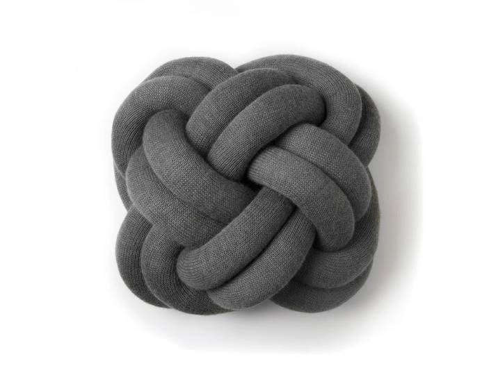 Design House Stockholm - Knot Kissen, dunkelgrau