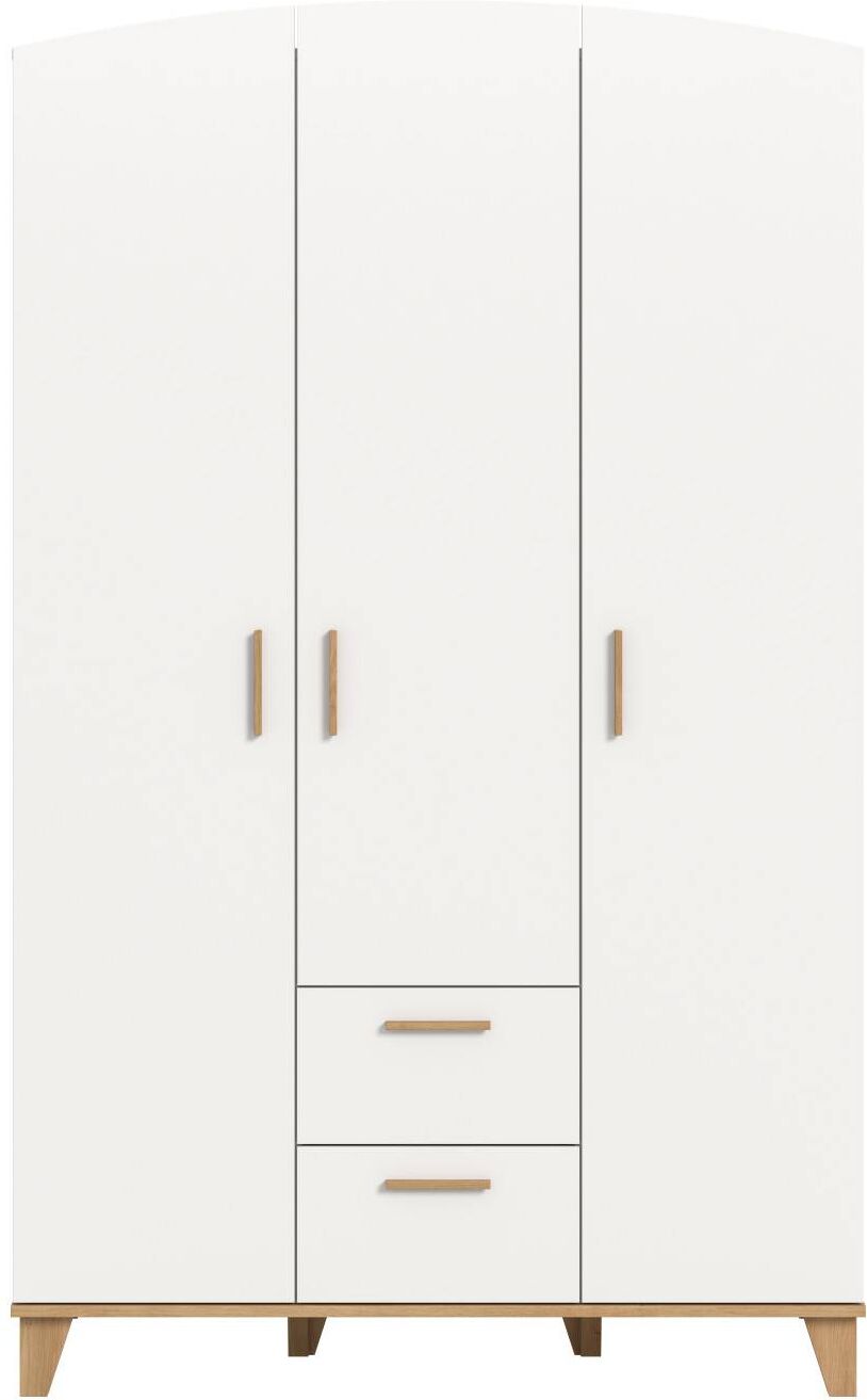 Pharao24.de Schlafzimmerschrank Drehtürenschrank im Skandi Design 51 cm tief